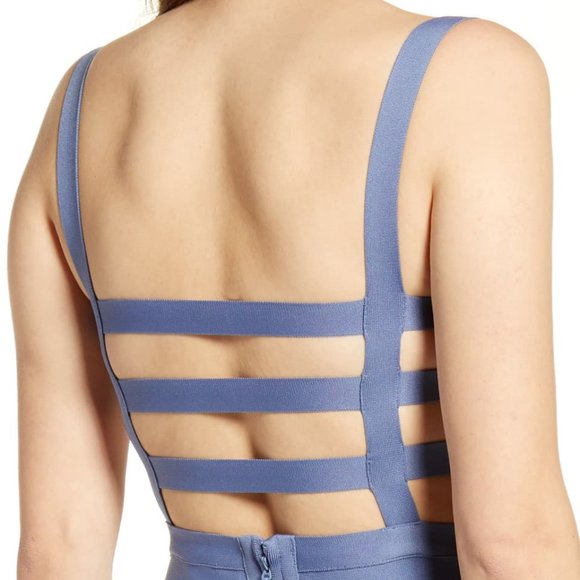 Tiger Mist Prague Back Cutout Blue Mini Dress M - Picture 7 of 16